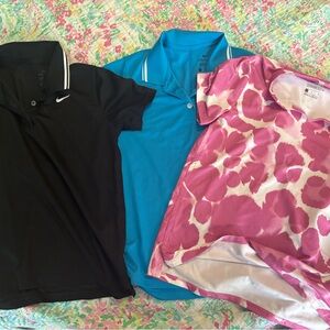 3 Nike Dri-FIT Golf Shirts Girls size M